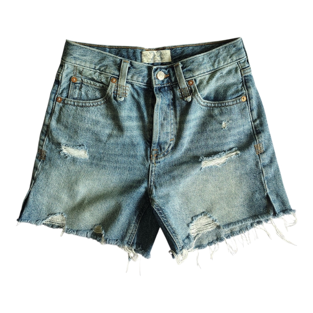 FREE PEOPLE Distressed Denim Shorts
